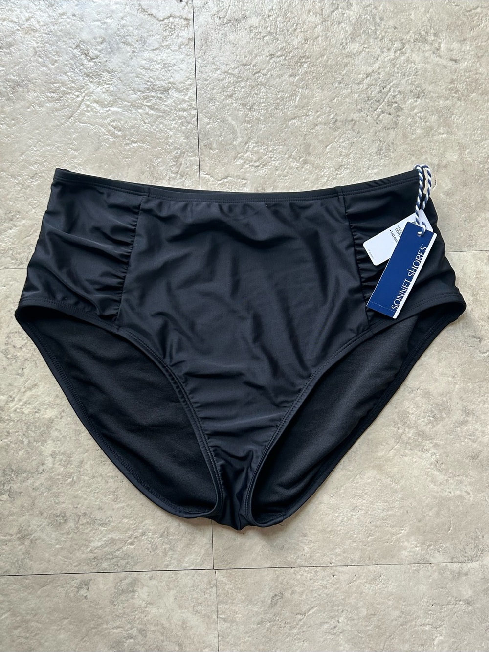 Jade and Black Women’s Black High-Waist Swim Briefs NWT